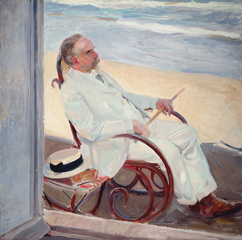 Antonio García at the Beach in Detail Joaquin Sorolla